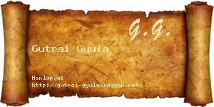Gutrai Gyula névjegykártya